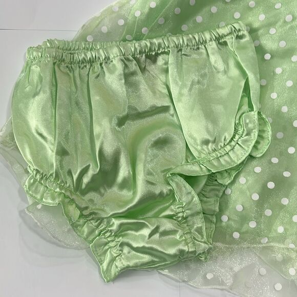 George | Vintage Polka Dot Green Girls Formal Dress 24M - Picture 2 of 12